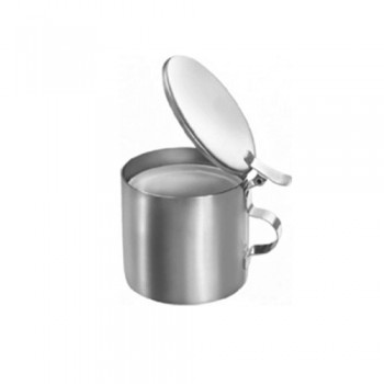Sputum Cup Stainless Steel, Size Ø 75 x 80 mm